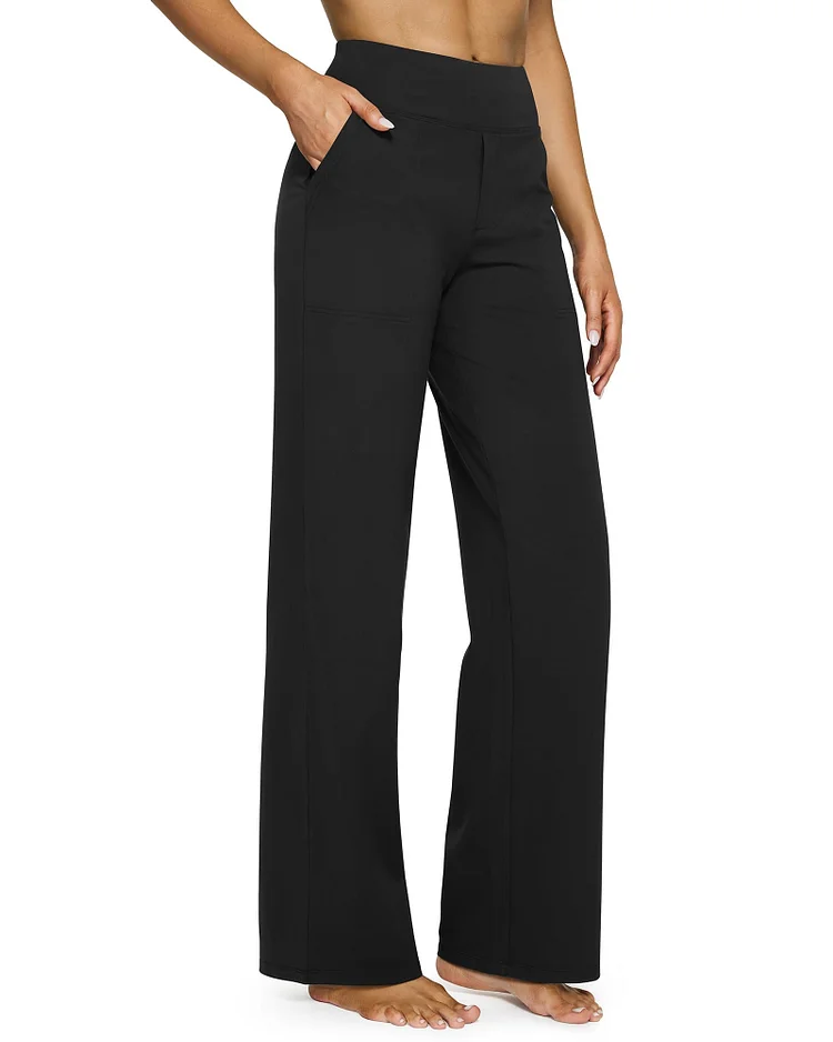 🔥2025 New 👖 Women's High Waist Stretch Casual Yoga Wide Leg Pants 