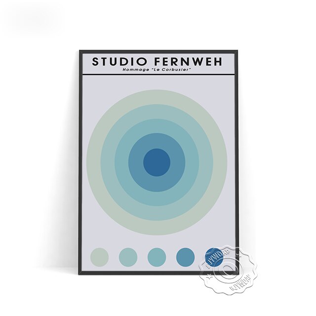 Le Corbusier Color Art Poster, Le Corbusier Exhibition Prints Poster, High Quality Printable Art, Minimalist Art Wall Home Decor