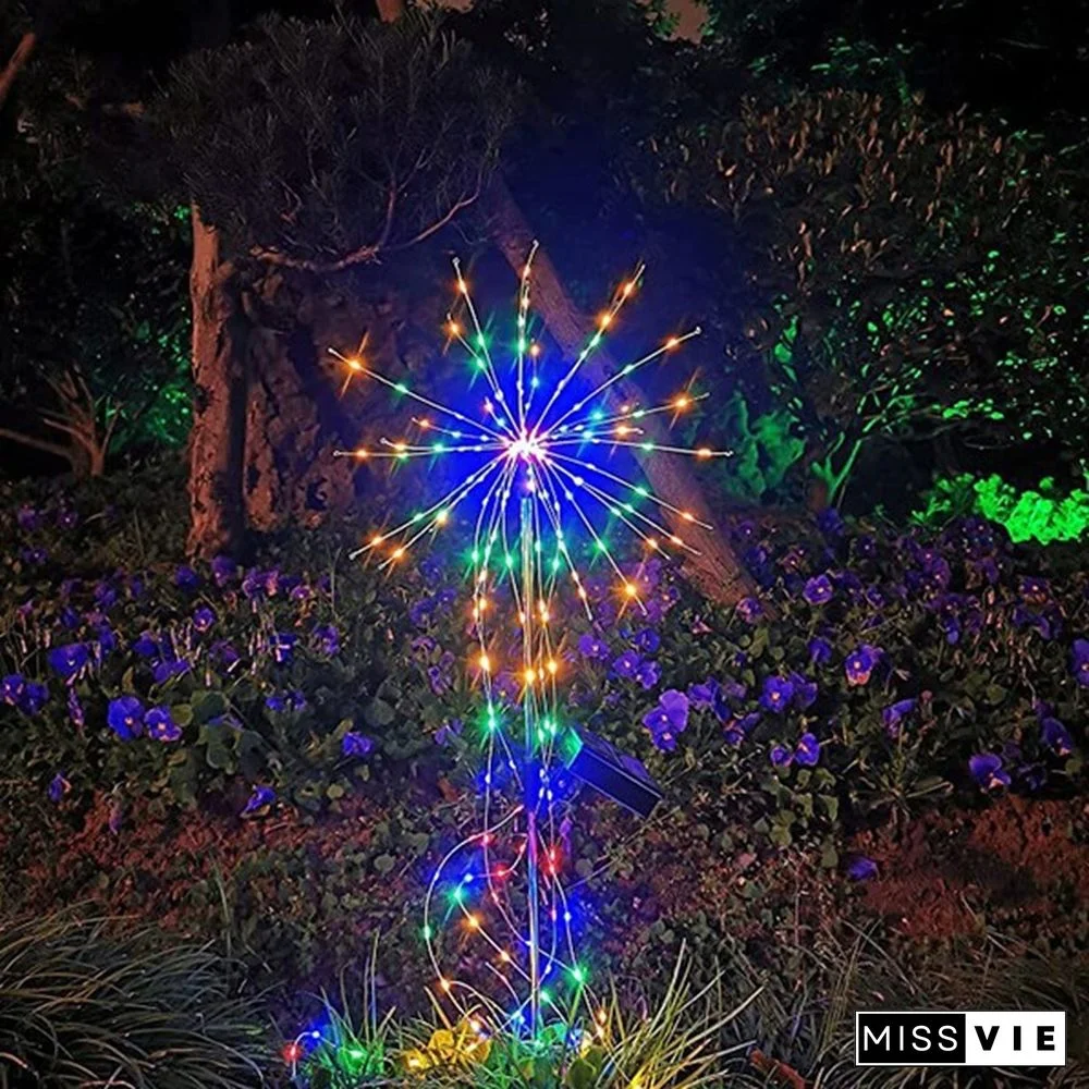 2PCS Solar Powered Garden Lights Outdoor Grass Globe Dandelion Lamp for Lawn Landscape Garden Holiday 1/2PCS