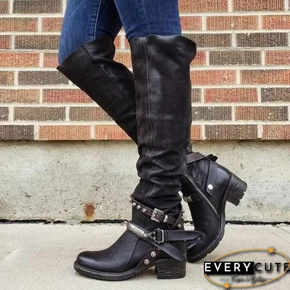 Winter Suede Low Heel Daily Boots
