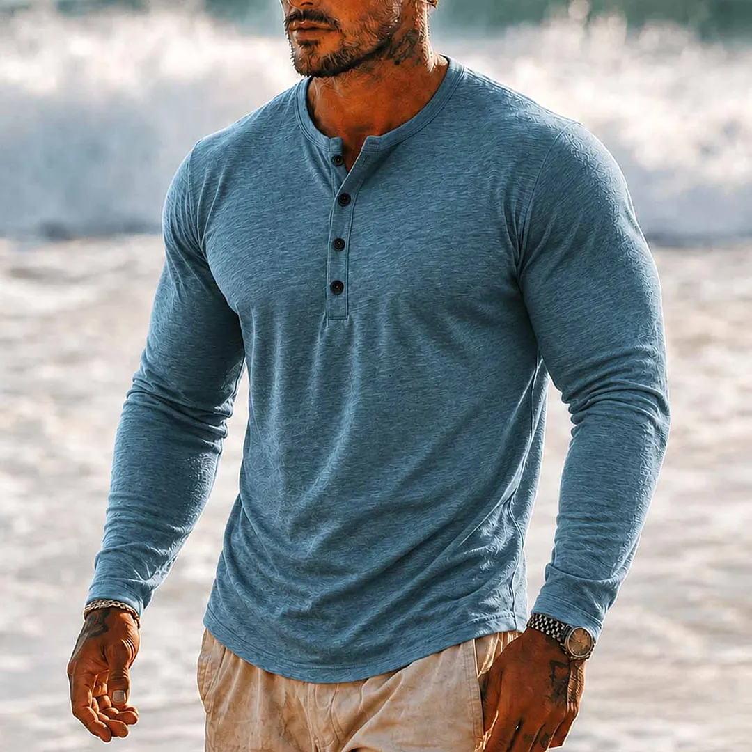 Men's Henley T-Shirt-INSPIREUSE