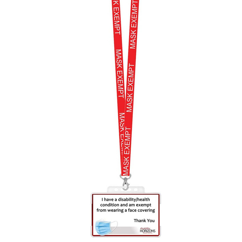 

Mask Exemption Card Face Covering Exempt Card with Card Holder + Lanyard, 501 Original