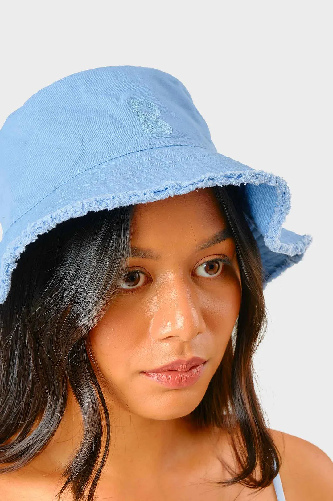 Frayed Bucket Hat / Baby Blue FINAL SALE