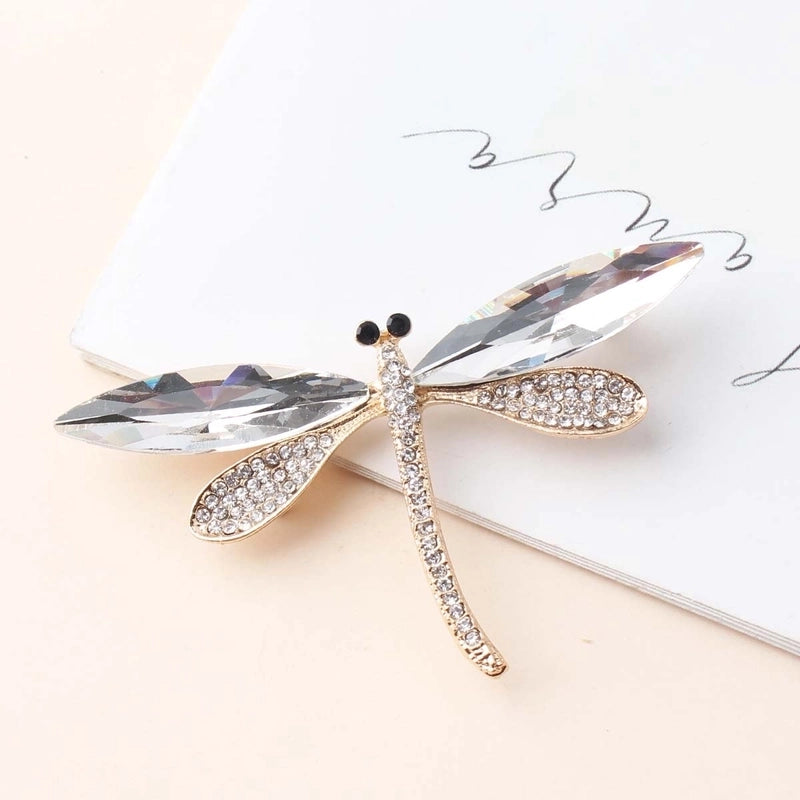 Shiny Dragonfly Alloy Inlay Zircon Women’s Brooches