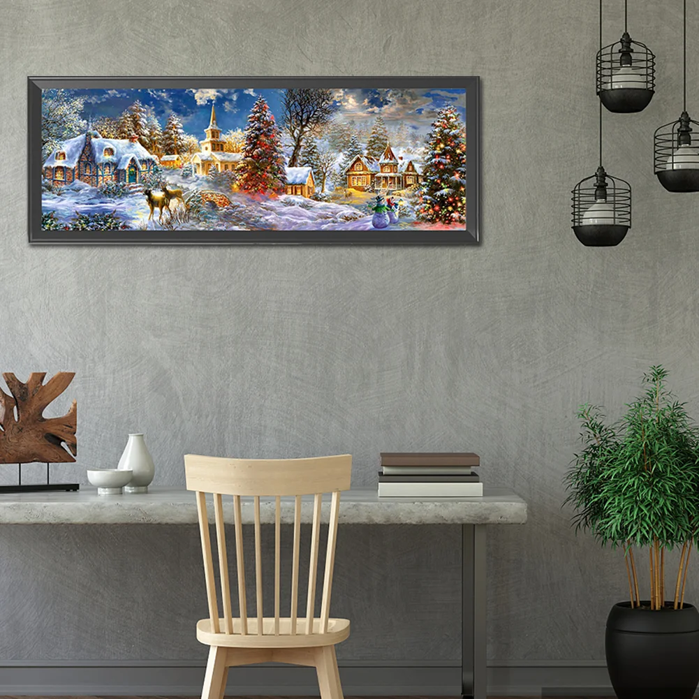 Diamond Painting - Full Round Drill - Christmas Town(90*30cm)