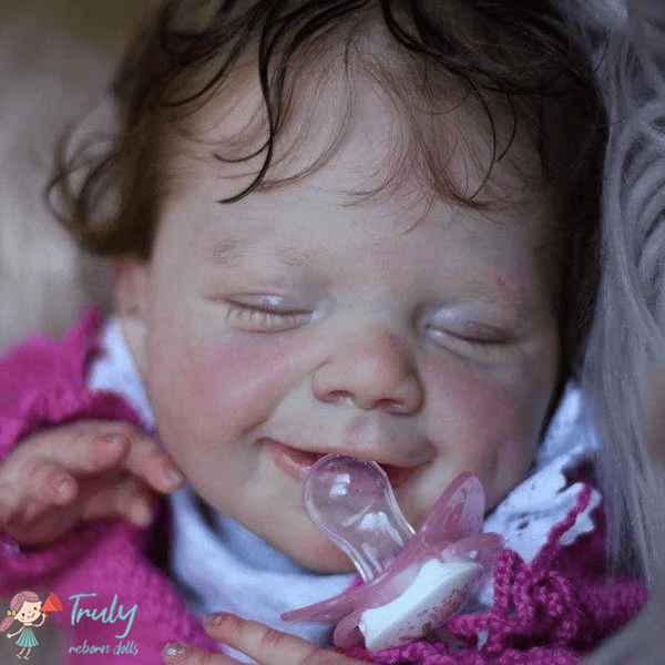 Realistic Sweet 15'' Amiyah Realistic Reborn Baby Girl with “Heartbeat” and Sound Minibabydolls® Minibabydolls®