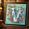Butterfly Flower V 5D Partial Drill DIY Diamond Painting Kit 30*30cm