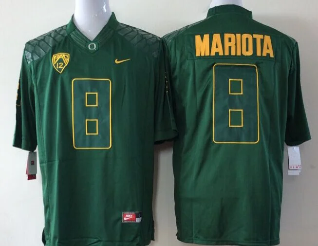 Men's Oregon Ducks Marcus Mariota #8 Green Player Game Jersey