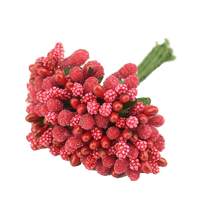 144pcs/lot Artificial Stamens flowers for handicrafts home accessories scrapbooking DIY wreath Crafts Candy Gift box decoration