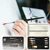 (US Local)8Pcs/Set Oil Painting Brushes with Iron Box Drawing Art Supplies (Wolf Hair)