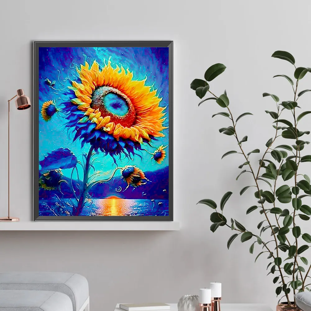 Full Round Diamond Painting 30*40cm - Swaying Sunflowers
