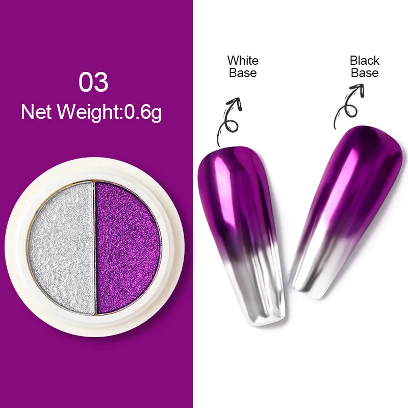 6Colors Laser Holo Aurora Solid Mirror Nail Glitter Powder Nails UV Gel Polish Holographics Pigment Nail Art Decorations-Nail Inspo