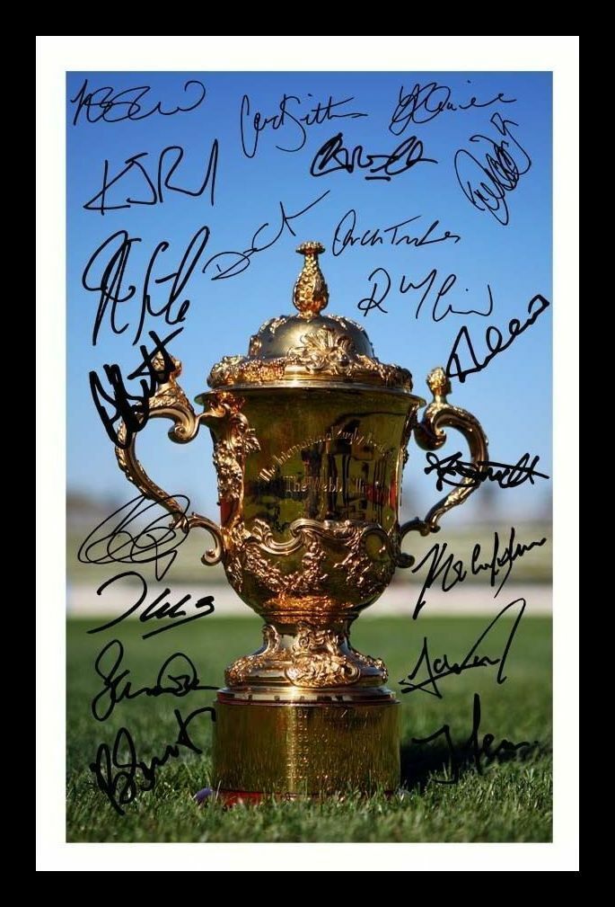 New Zealand All Blacks 2015 Rugby World Cup Final Signed & Framed Photo Poster painting 1