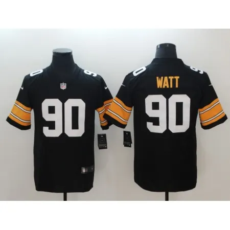 Men's Pittsburgh Steelers #90 T. J. Watt Black Vapor Untouchable Limited Stitched NFL Jersey 48X1