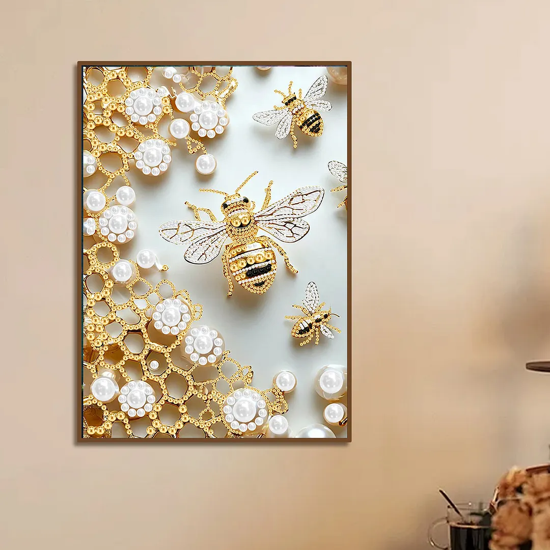 Pearl Painting Kit for Adults Bee Honeycomb 11.81x15.75in