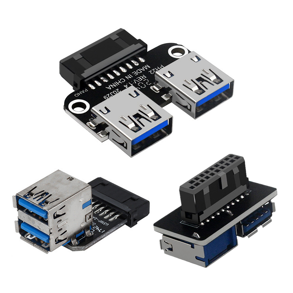 

USB 3.0 Motherboard Adapter USB 3.0 19 20 Pin Female to Dual USB 3.0 Female, 501 Original