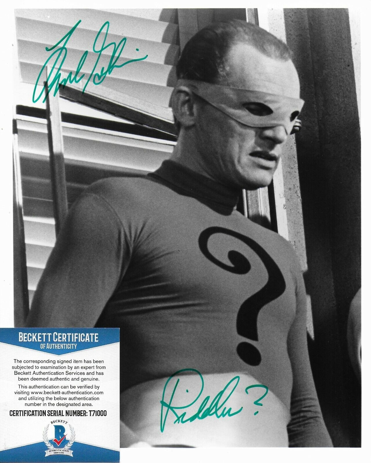 Frank Gorshin Batman Original Autographed 8X10 Photo Poster painting wBeckett COA #4