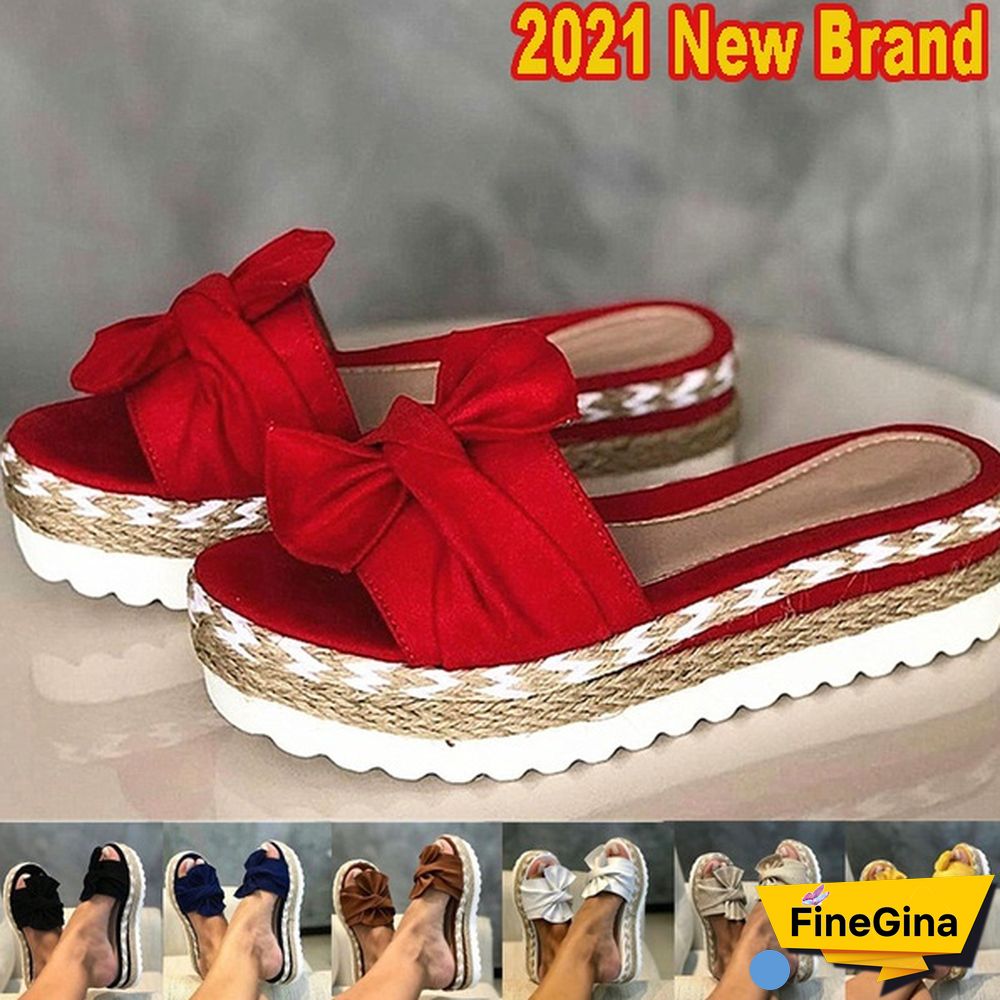 Summer Women Casual Slip on Sandals Female Open Toe Platform Slippers Daily Comfortable Flip Flops Size 35-43