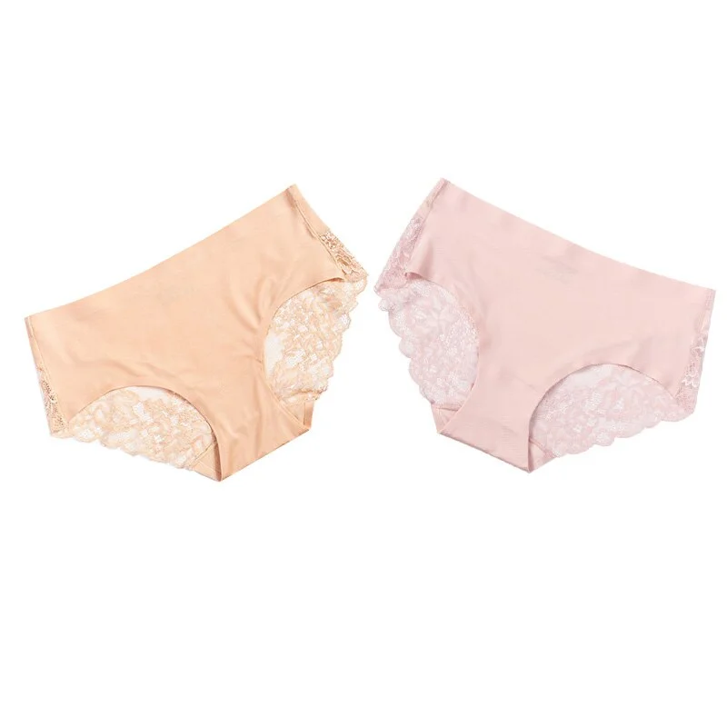 Sexy Lace Panties Seamless Women Underwear Briefs Nylon Silk for Ladies Bikini Cotton Transparent Panties Nylon Lingerie