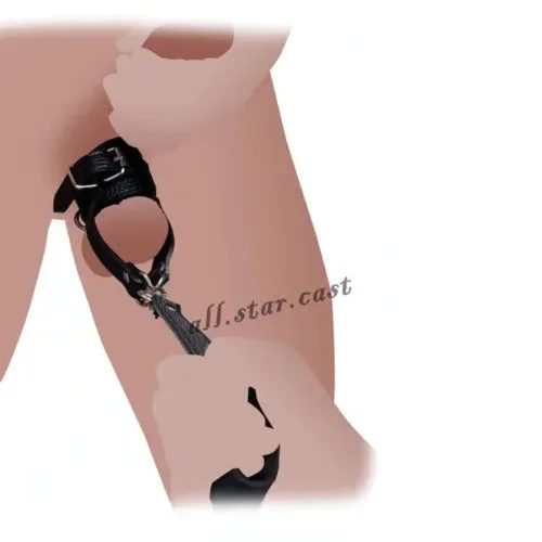 pornhint Pornhint Penis Ball Stretcher Tugger 29 Inch Leash Restraint Ball Bondage Sex Toy