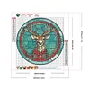Diamond Painting-DIY Full Round Drill Stained Glass Christmas Deer