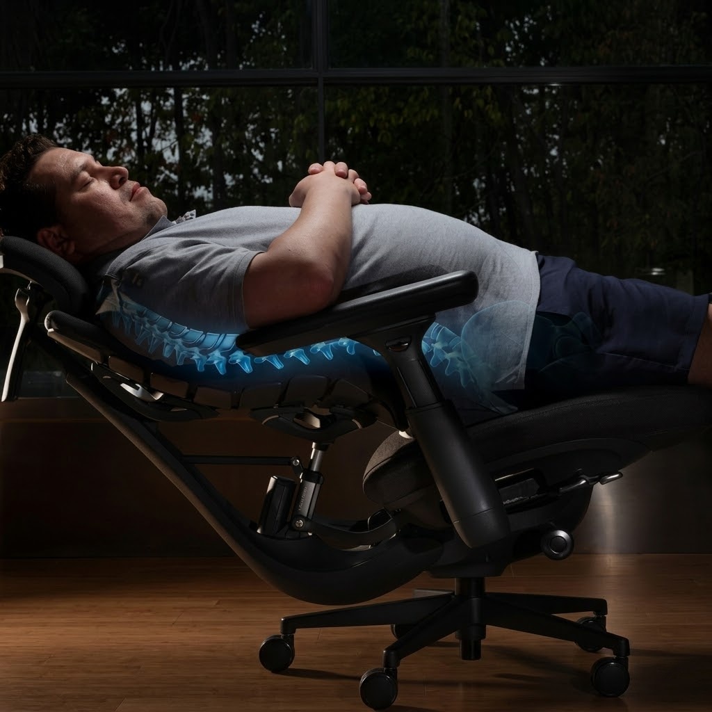 Integrated motorized lumbar stretch function