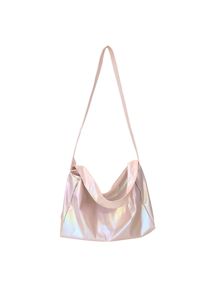 Large Capacity Messenger Handbag Women Nylon Shoulder Shopping Bag (Pink)