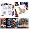 4 Pcs Skull Coloring Book Set Mindfulness Art Books for Adults 