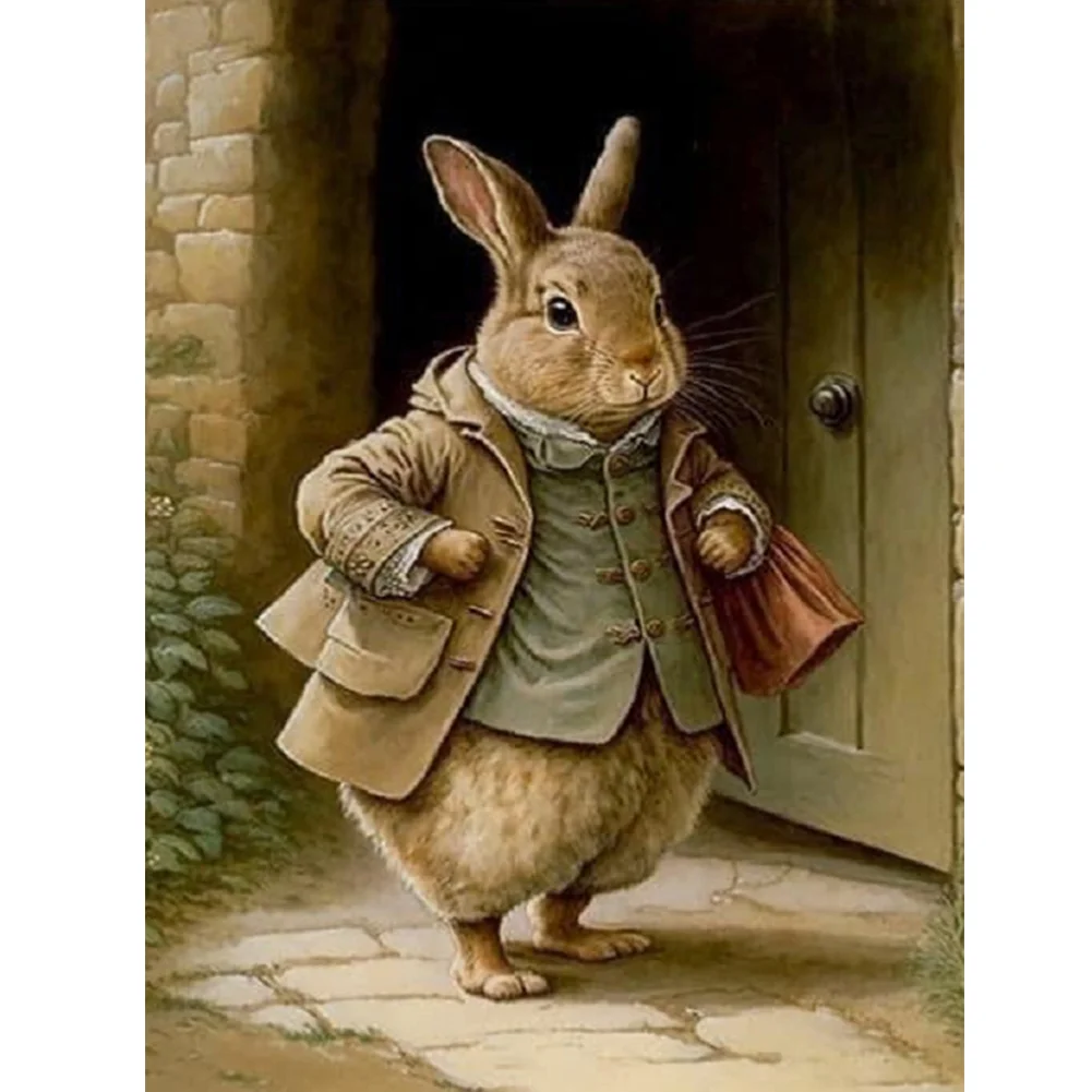 Full Round Diamond Painting - Gentle Rabbit(Canvas|30*40cm)