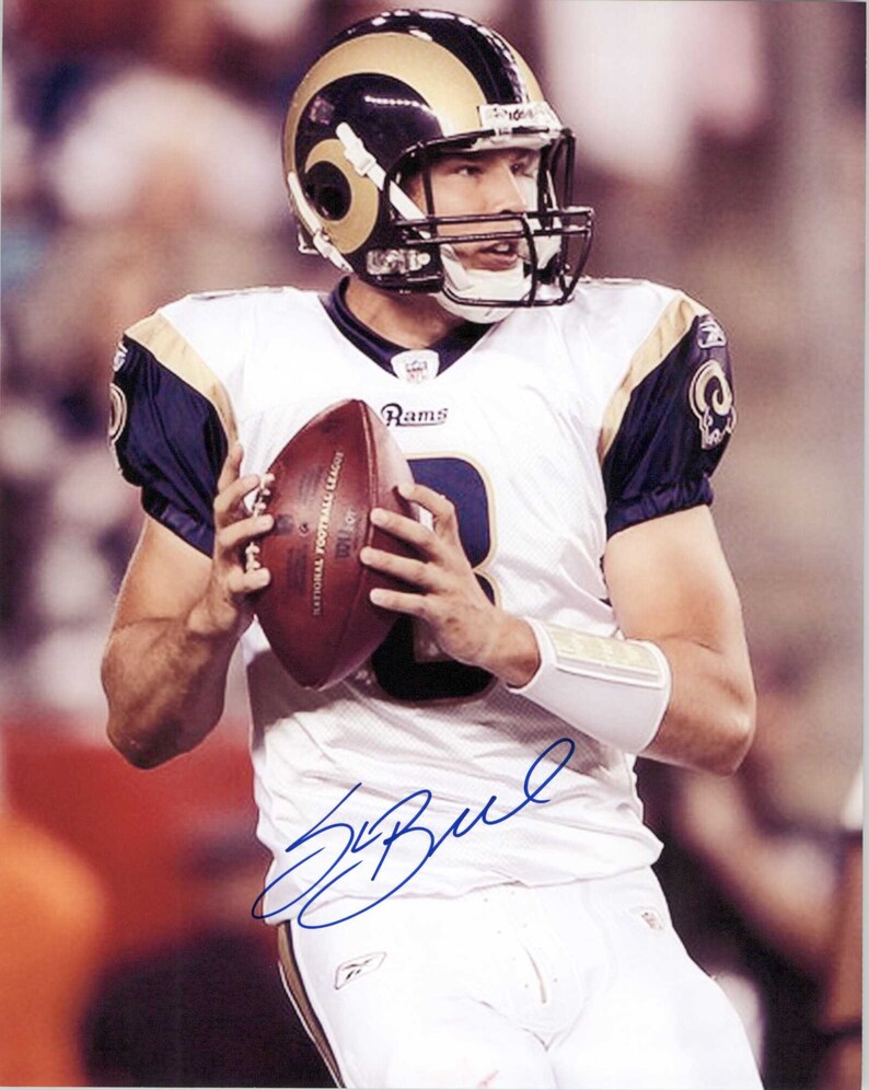 Sam Bradford Signed Autographed Glossy 8x10 Photo Poster painting St. Louis Rams - COA Matching Holograms