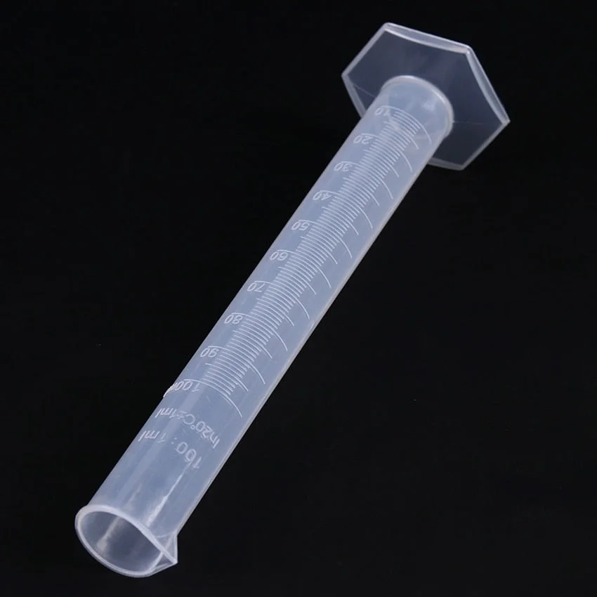 100ml Clear Plastic Measuring Cylinder Liquid Measurement For Laboratory Supplies Chemistry Instrumen Tools School Lab Supplies