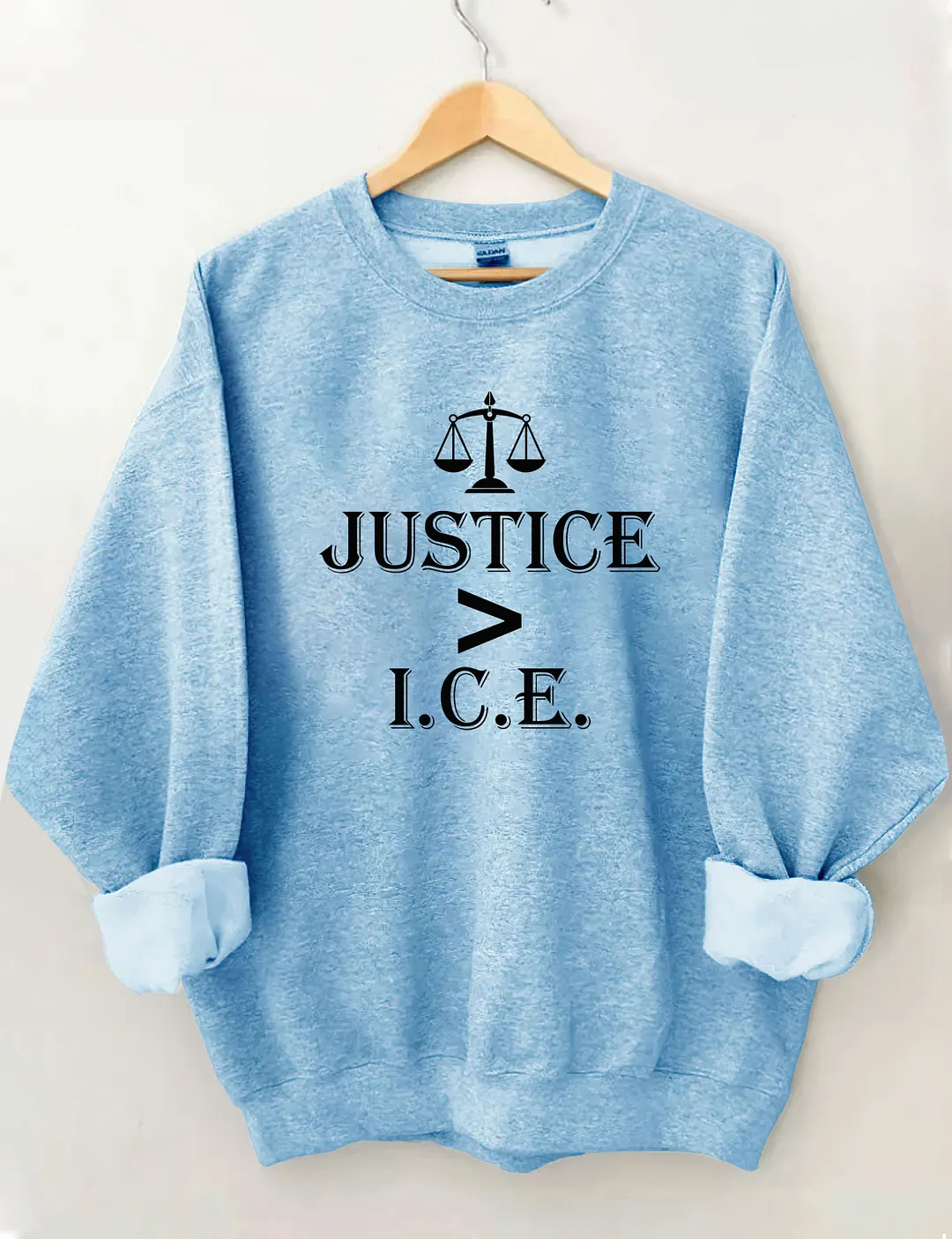 Justice Greater Than ICE Sweatshirt