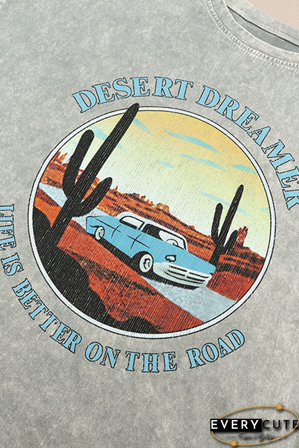 Gray Desert Dreamer Mineral Wash Graphic Tee