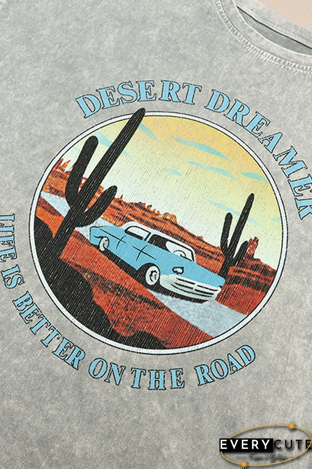 Gray Desert Dreamer Mineral Wash Graphic Tee