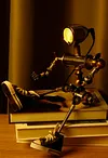 Punk Style Robot Desktop Ornaments E-sports Children's Room Desk Lamp Gift Figure
