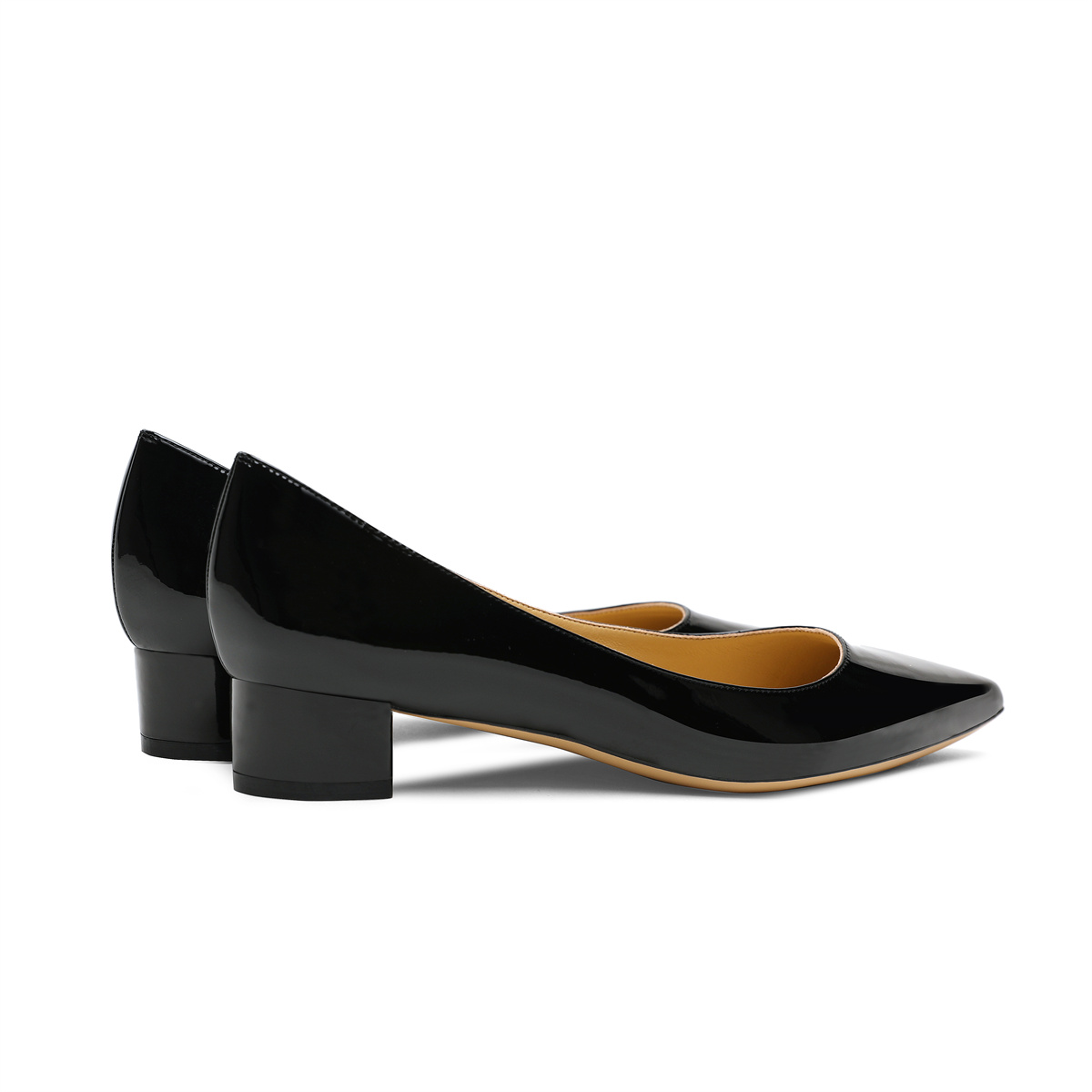 30mm Chunky Heels Pointed Toe Kitten Daily Suede Pumps Low Heels for Women-MERUMOTE