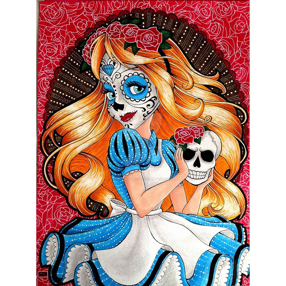 

Girl Skull - Round Drill Diamond Painting - 30*40CM, 501 Original