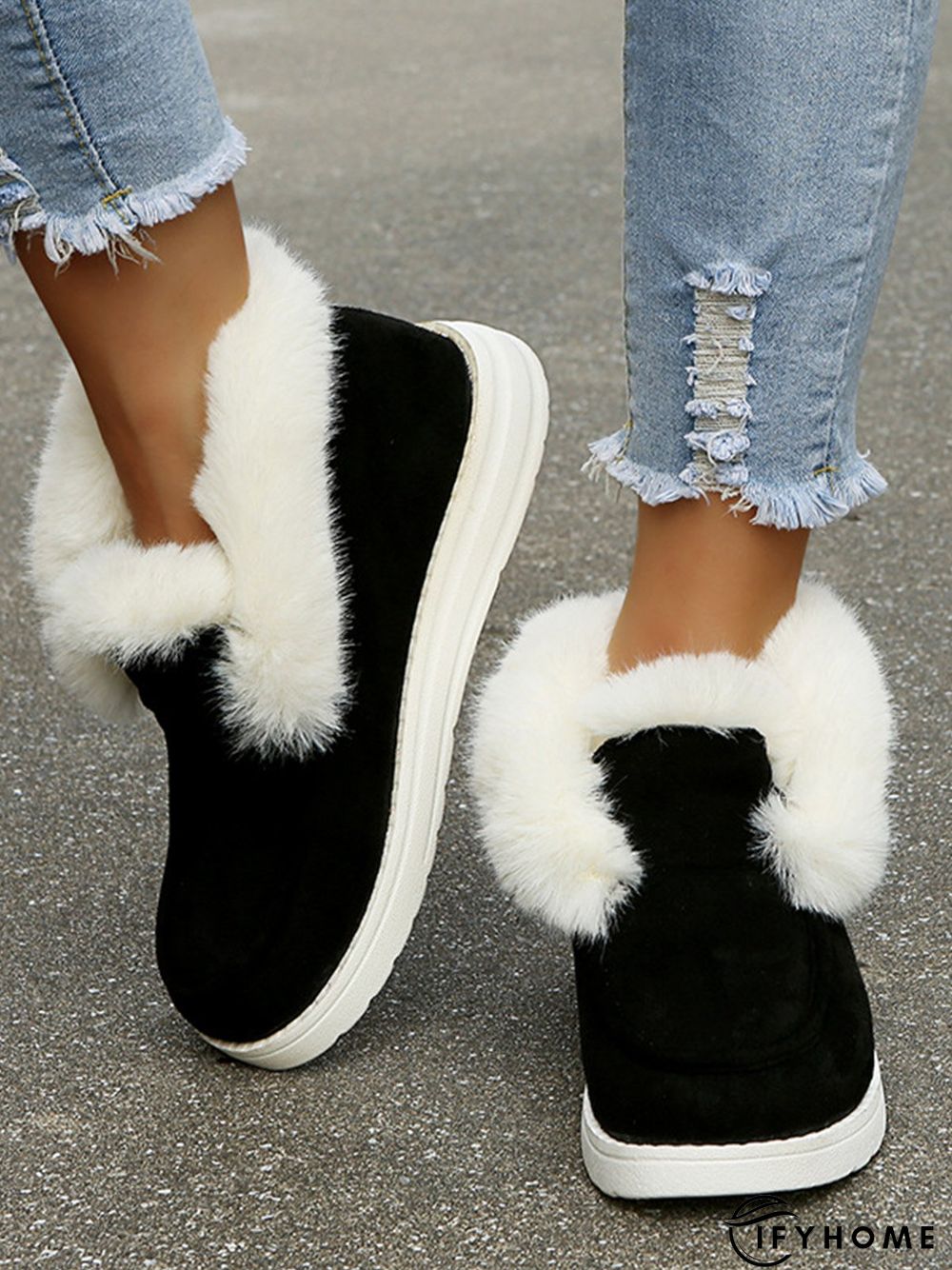 Split Joint Furry Boots | IFYHOME