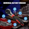 Universal Adjustable Ratchet Wrench for 6-22mm Screws, Portable Adjustable Ratchet Wrench Set with Non-slip Handle, Automotive and Household Tools, Great for Car Enthusiasts and DIY Home Repairs