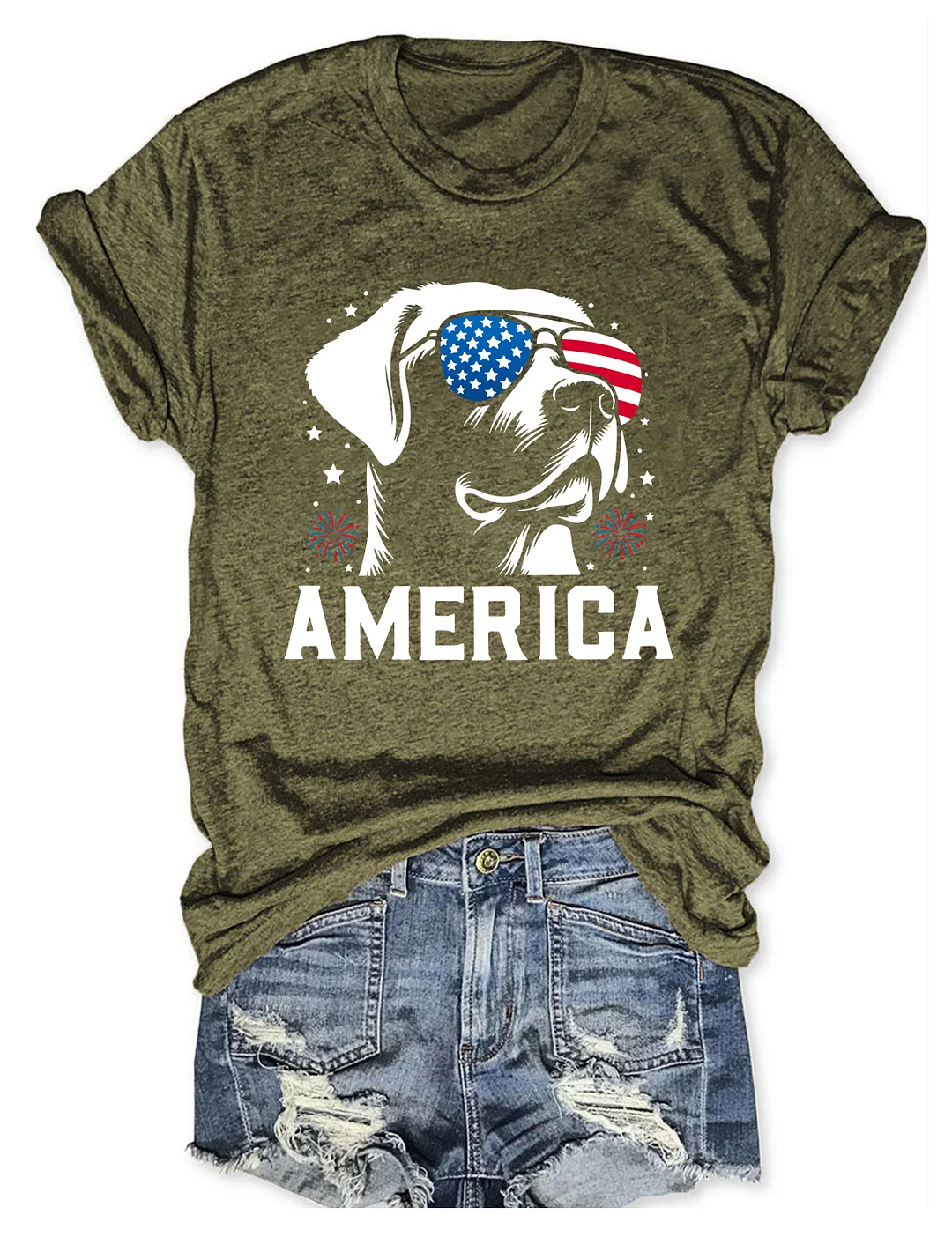 Labrador Retriever America 4th Of July T-shirt