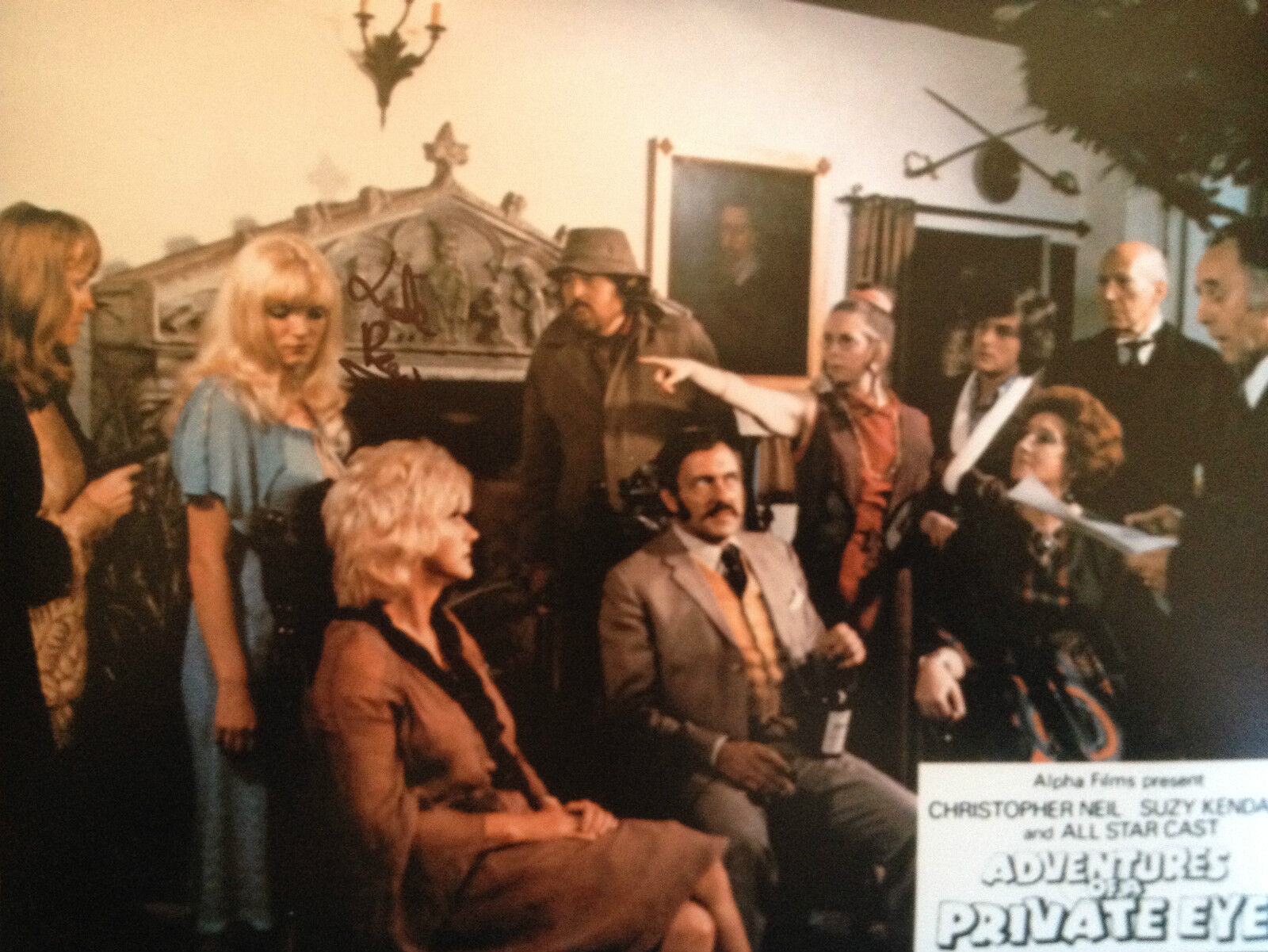 LINDA REGAN - ADVENTURES OF A PRIVATE EYE - EXCELLENT SIGNED COLOUR Photo Poster painting