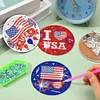 (US Only)8 Pcs Diamond Art Coasters DIY Diamond Painting Coasters Kits (USA Flag)
