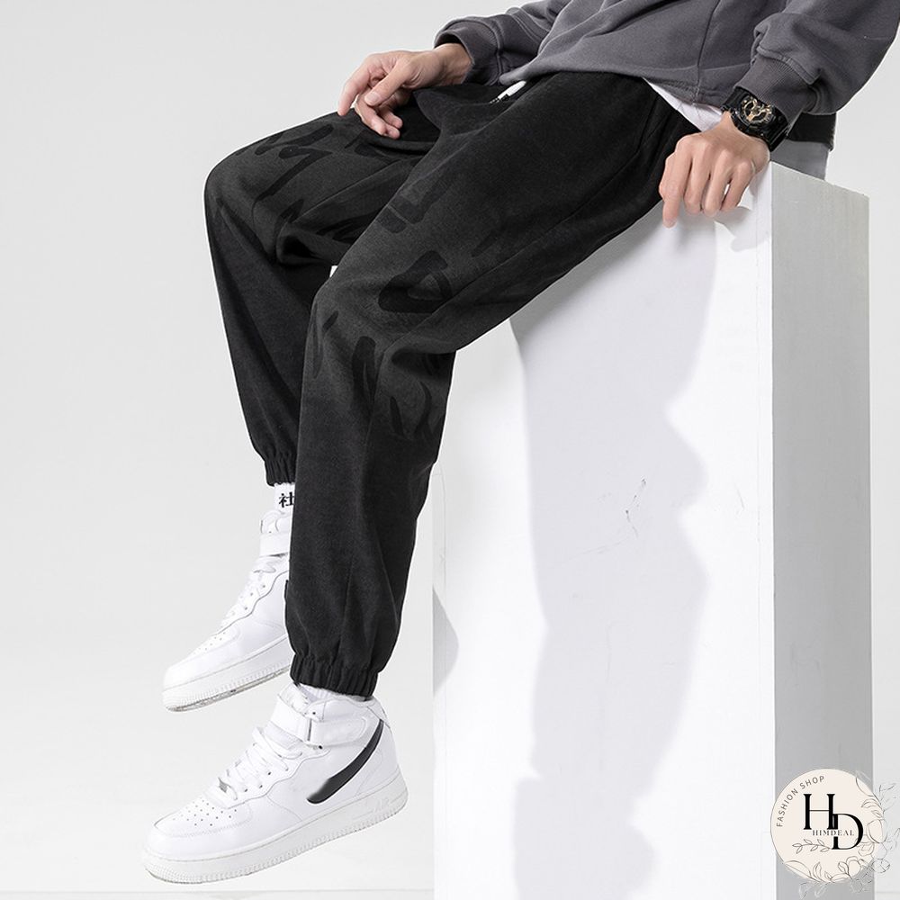 Print Loose Straight Casual Wide Leg Sweatpants