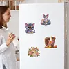 4PCS 2D/Flat Acrylic DIY Diamond Art Fridge Magnet Kit Devon Rex Design DIY Art Fridge Magnet Refrigerator Sticker Magnetic Diamond Art Decor Refrigerator Mailbox Home Decoration DIY Crafts
