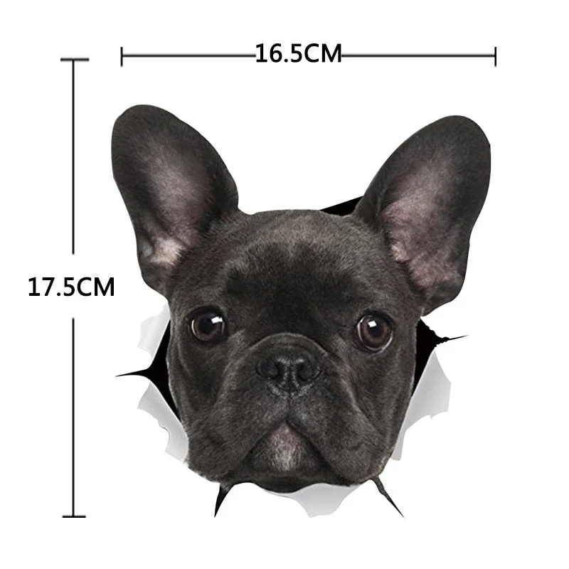 New Cat Dog 3D Wall Sticker Bathroom Toilet Kids Room Decoration Wall Decals Animal Sticker Refrigerator Waterproof Poster