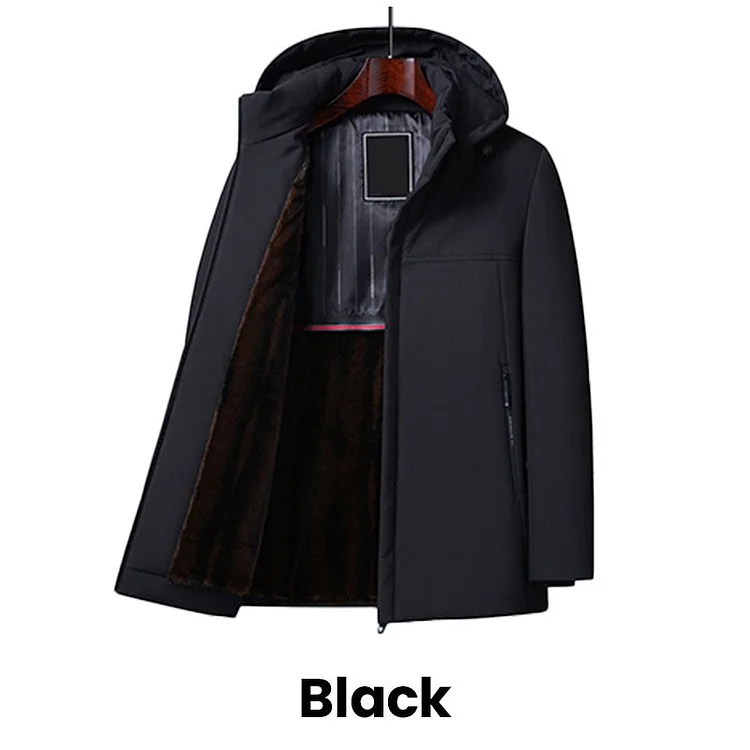 [warm gift] Men’s Thermal Thick Hooded Parka Coat