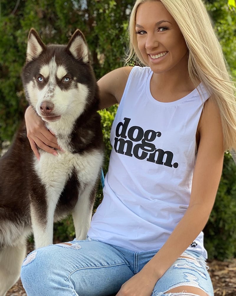 Pawz dog mom. White Muscle Tank