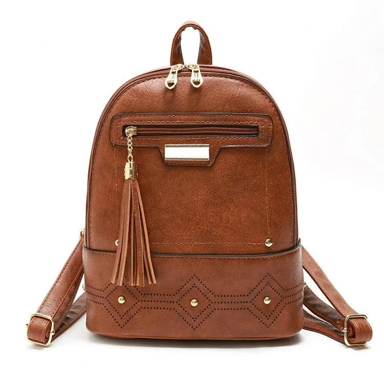 New Vintage tassel hollowed out Backpack