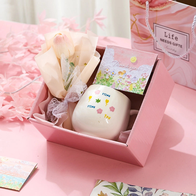 Cute Letter Ceramics Mug 1 Set