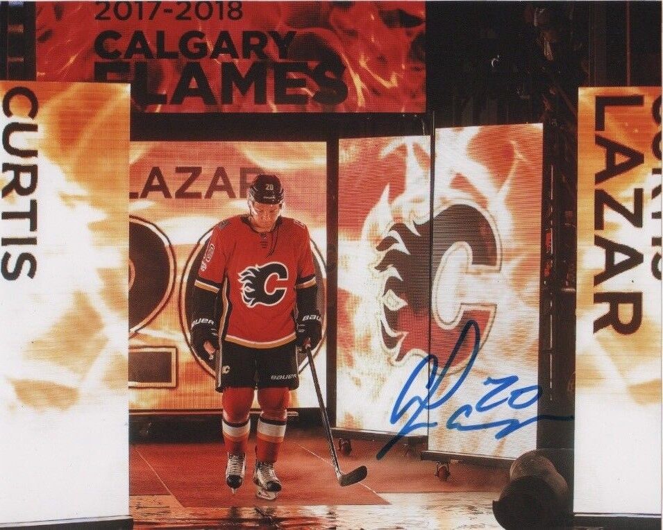 Calgary Flames Curtis Lazar Signed Autographed NHL Photo Poster painting 8x10 COA